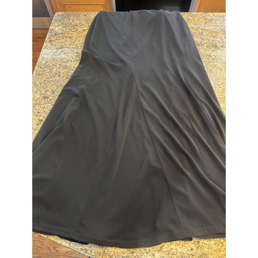 Jessica McClintock Gunne Sax Black Halter Rhinestone Embellished Maxi Dress 9/10 - Picture 3 of 11